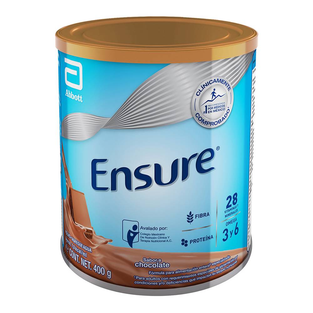 Abbott · Suplemento ensure sabor chocolate (400 g)