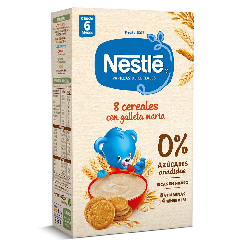 Papilla De Cereales Y Galleta Nestlé Caja 475 G