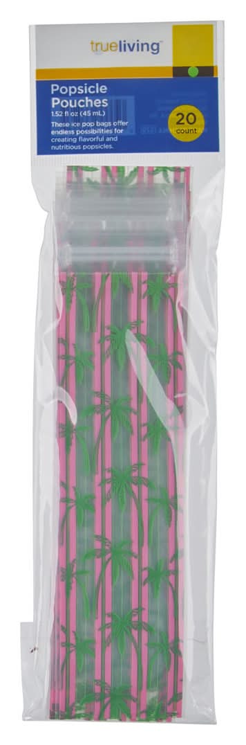 True Living Palm Print Popsicle Pouches 1.52 Fl Oz 20 Ct