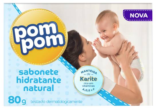 Pom Pom sabonete hidratante natural infantil (80 g)