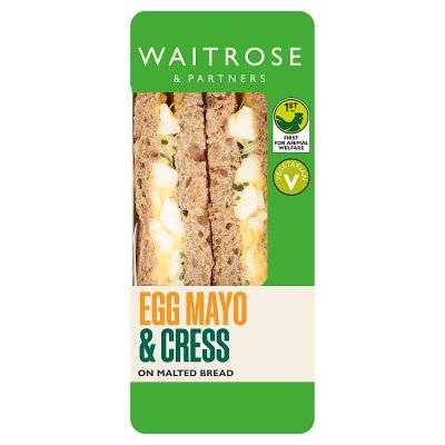 Waitrose Egg Mayo & Cress Sandwich (each)