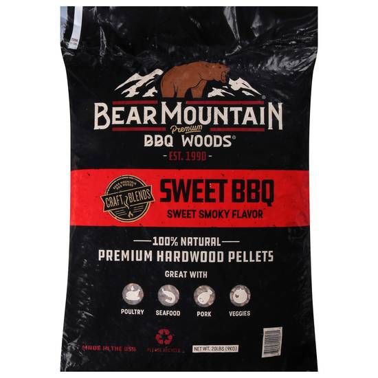 Bear Mountain Bbq Woods Sweet Smoky Flavor Premium Hardwood Pellets