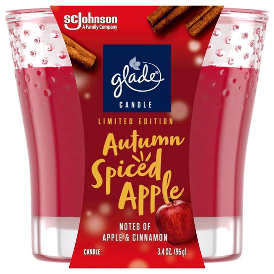 Glade Scented Candle Autumn Spiced Apple Fragrance