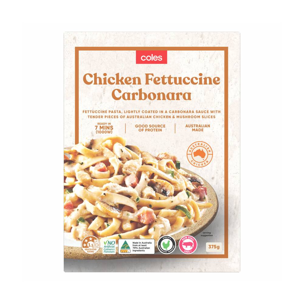Coles Chicken Fettuccine Carbonara 375g