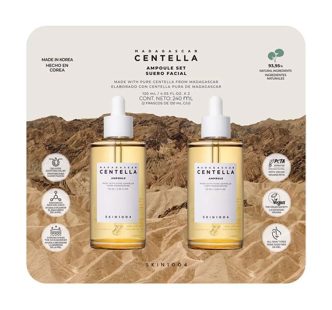 SKIN1004 · Ampolla de suero facial con centella de madagascar (2 x 120 ml)