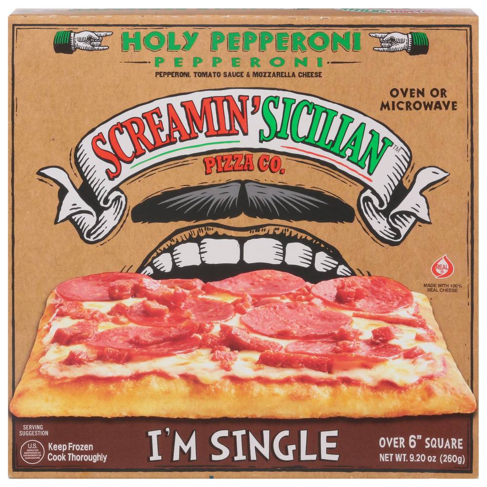 Screamin' Sicilian Pizza Co. I'm Single Holy Pepperoni Pizza (9.2 oz)