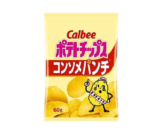 73150：カルビー ポテトチップス コンソメパンチ 60G / Calbee Potato Chips Consomme Punch
