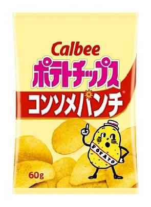 73150：カルビー ポテトチップス コンソメパンチ 60G / Calbee Potato Chips Consomme Punch