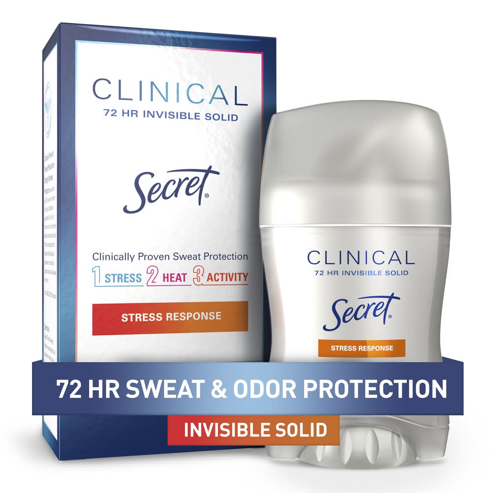 Secret Clinical 72hr Invisible Solid Stress Response Antiperspirant Deodorant, Women (1.6 oz)