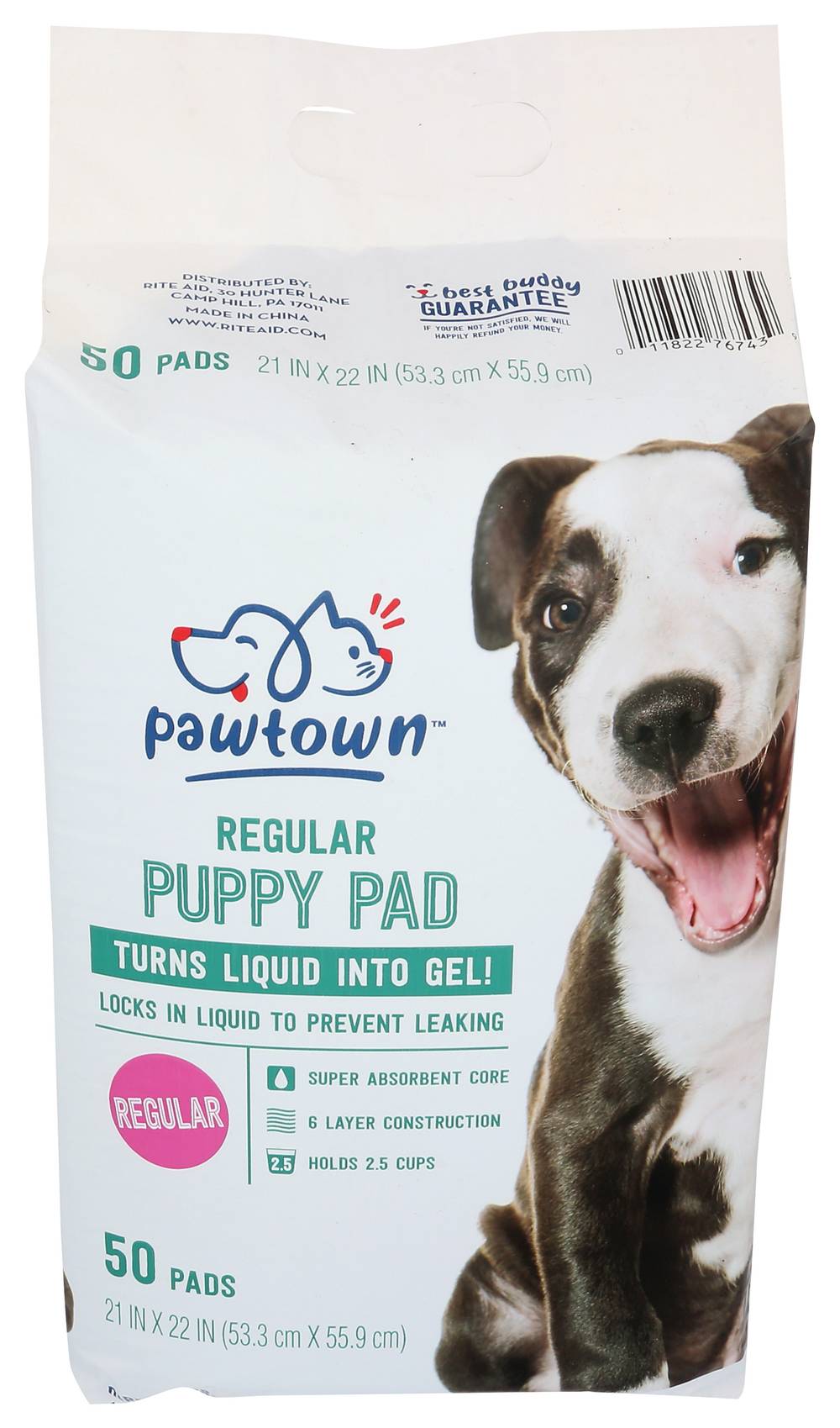 Pawtown Regular Puppy Pads, 21 inch X 22 inch (50 ct)