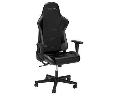 Gray & Black Leather Gaming Chair