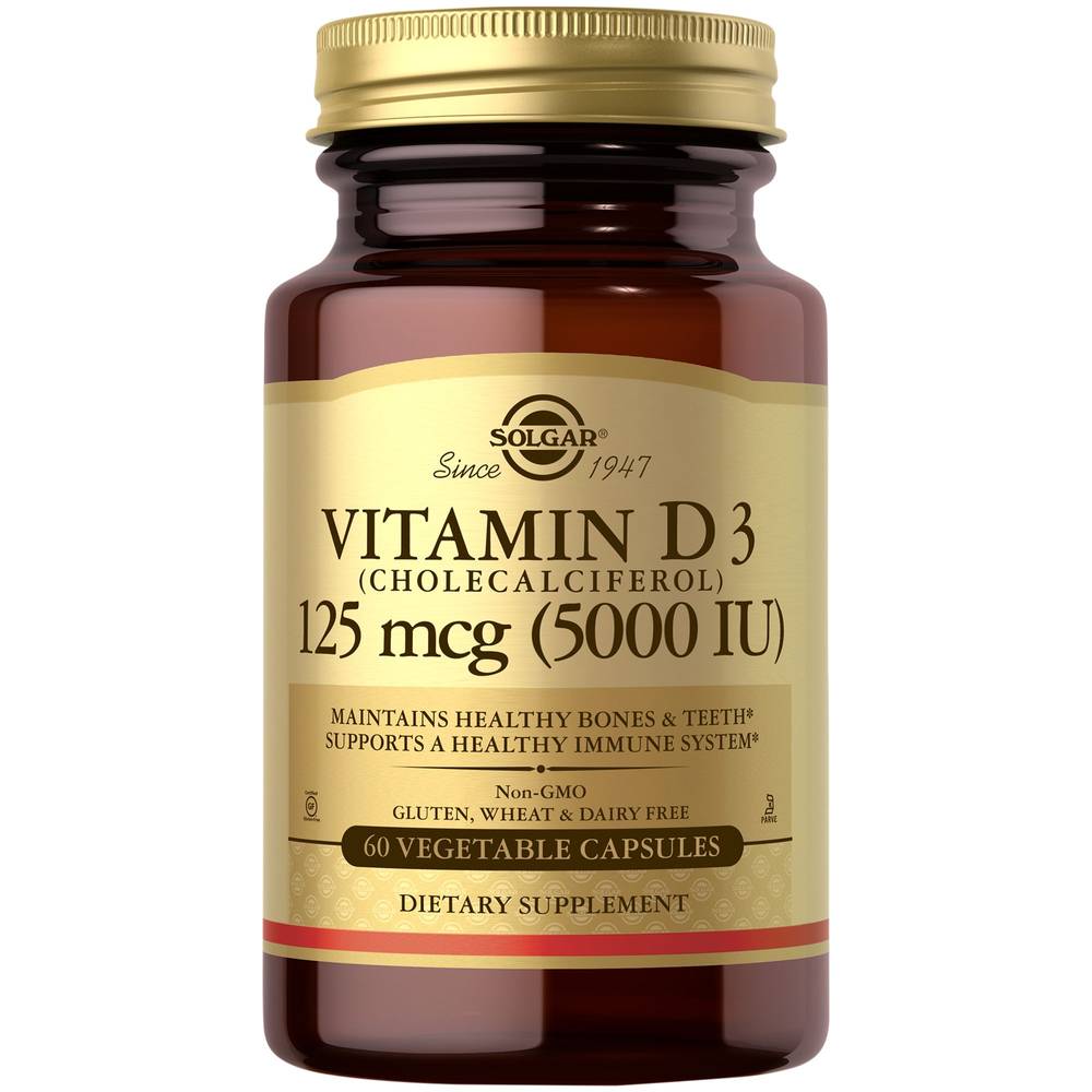 Solgar Vitamin D3 125 Mcg Capsules (60 ct)