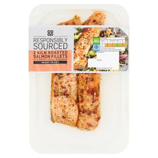 Co-op 2 Kiln Roasted Salmon Fillets in a Sweet Chilli Marinade 180g