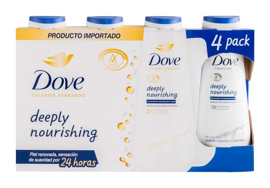 Dove · Jabón líquido corporal (4 x 600 ml)