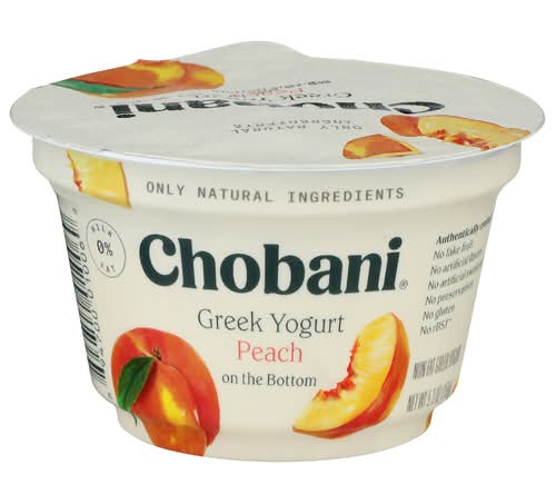 Chobani Fat Free Peach Greek Style Yogurt