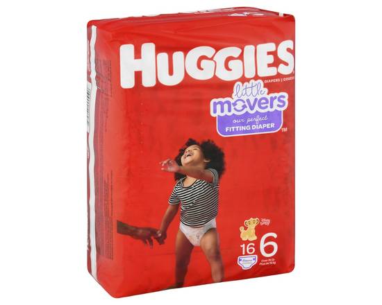 Huggies · Little Movers Diapers, Size 6 (16 ct)