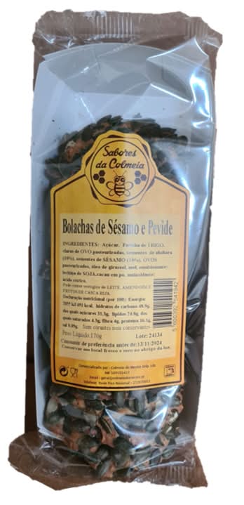 Bolachas de Sésamo e Pevide Sabores da Colmeia 170 Gr