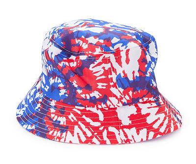 Red, White & Blue Americana Tie-Dye Bucket Hat