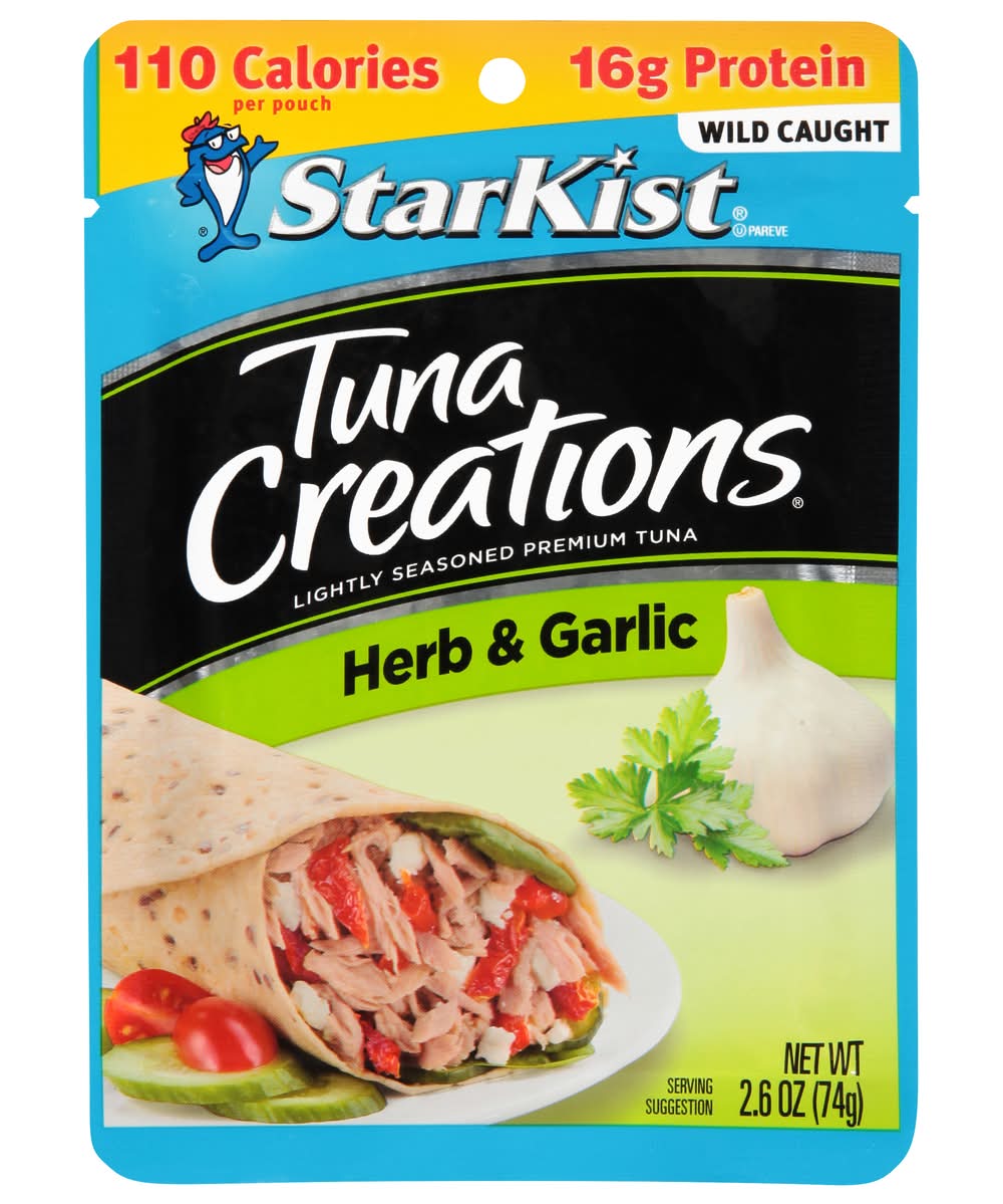 StarKist Wild Caught Tuna Creations, Herb & Garlic (2.6 oz)