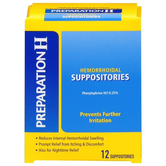Preparation H Symptom Treatment Suppositories (12 ct)