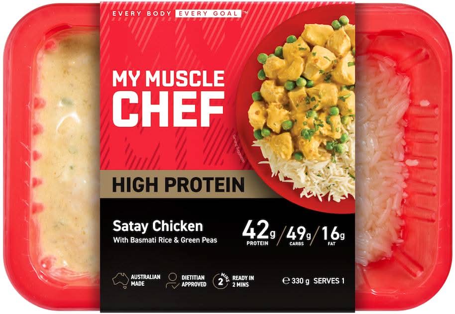 My Muscle Chef - Satay Chicken with Basmati Rice & Green Peas 330g