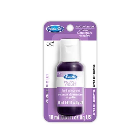 Satin Ice Food Color Gel, Purple Violet (0.61 fl oz)