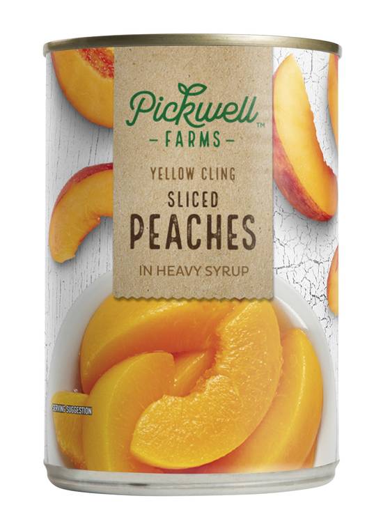 Pickwell Farms Yellow Cling Sliced Peached in Heavy Syrup
