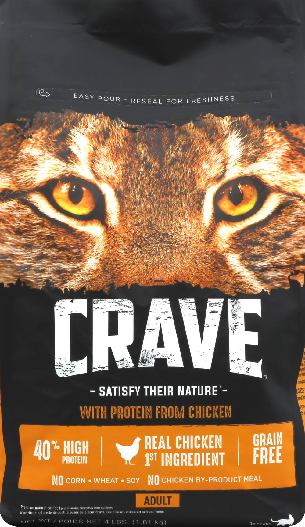 Crave Adult Cat Food, Chicken (4 lbs)