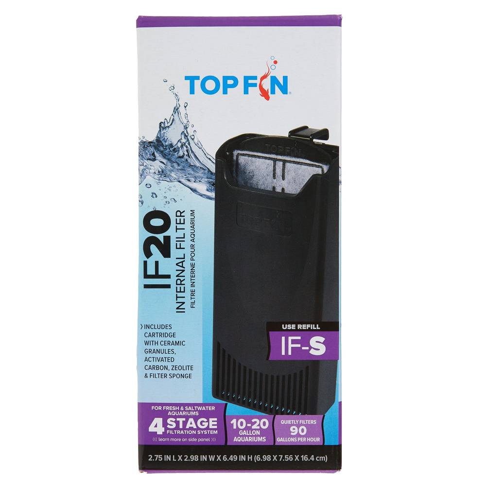 Top Fin® IF20 Internal Filter (Size: 10-20 Gal)