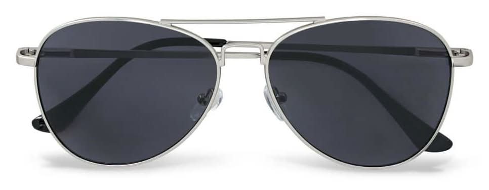 Shadedeye Silver Aviator Sunglasses