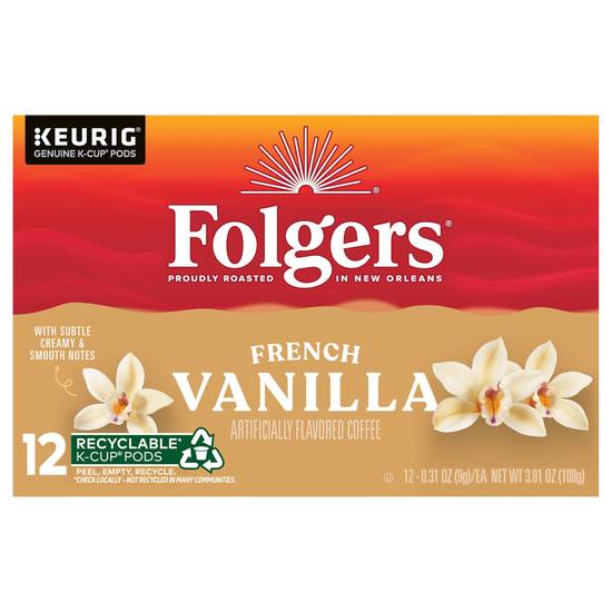 Folgers K-Cup Pods Vanilla Biscotti Coffee (12 ct, 0.31)