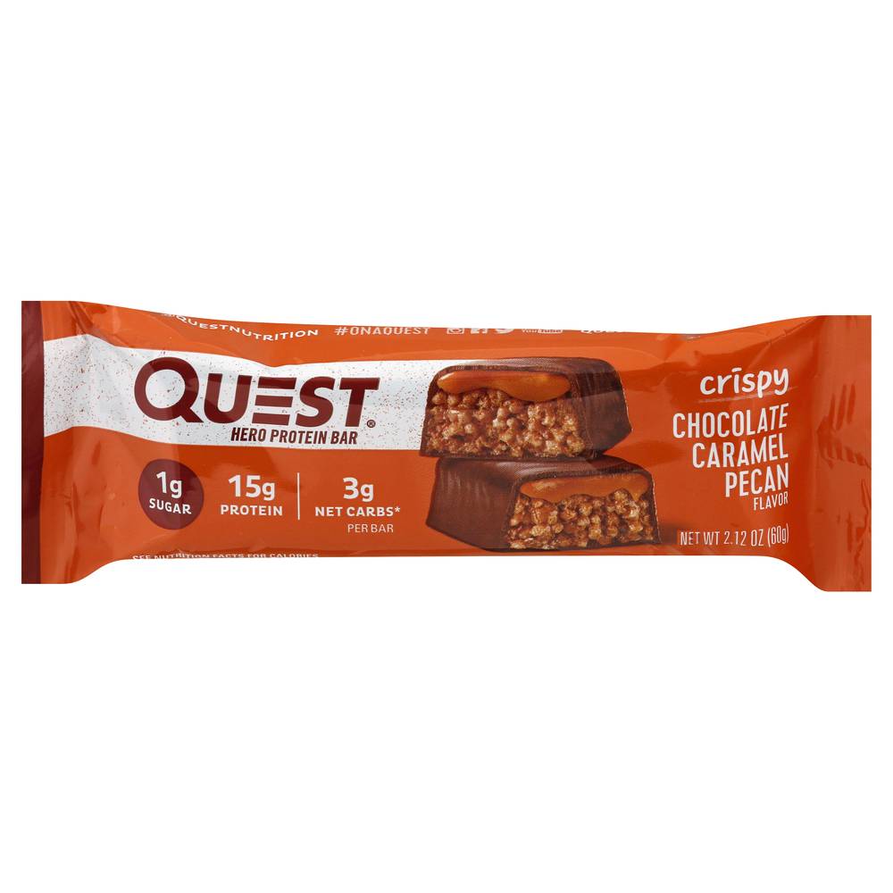 Quest Crispy Chocolate Caramel Pecan Hero Protein Bar