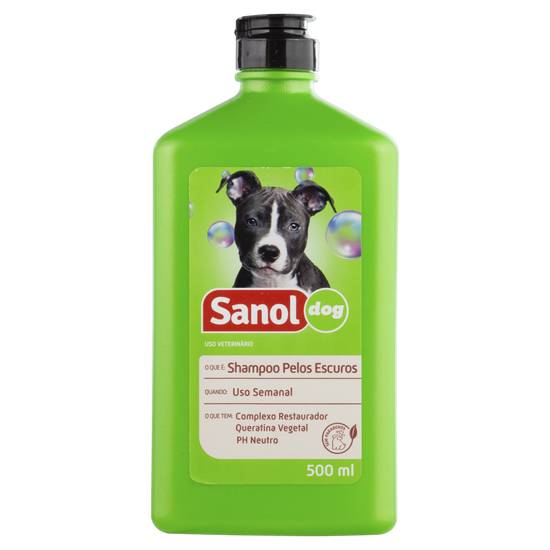Sanol shampoo dog para pelos escuros (500ml)