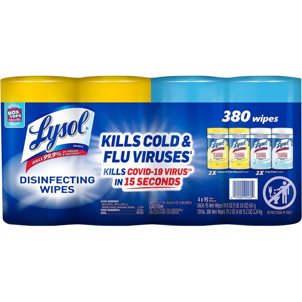 Lysol Disinfecting Wipes (4 pack)