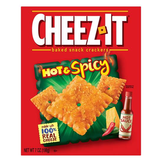 Cheez-It Baked Snack Cheese Crackers Hot & Spicy