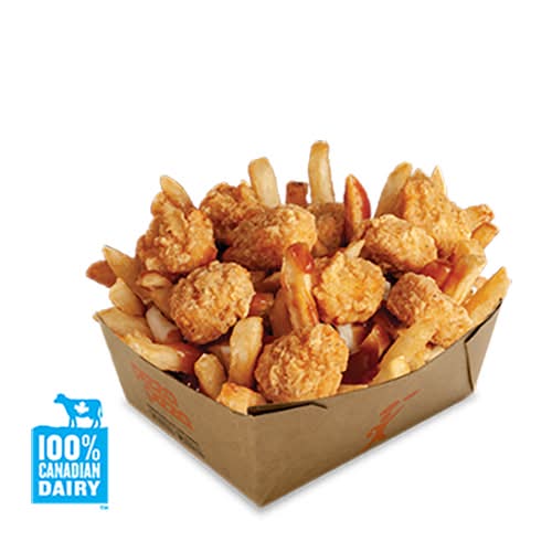 Grande Poutine Au Poulet Popcorn