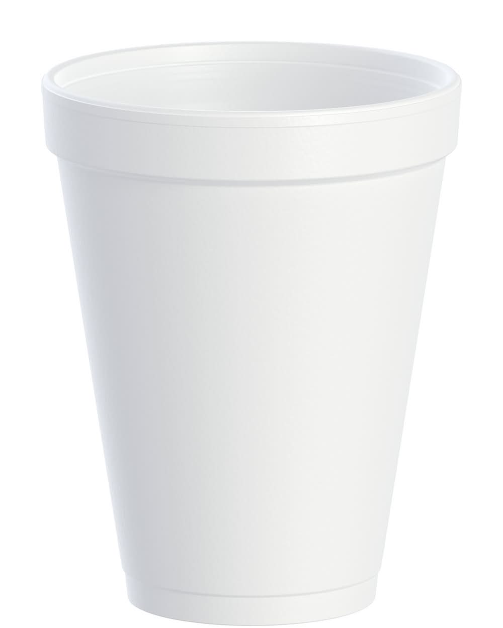 Dart 12 Oz Capacity Foam Cups, White (25 ct)