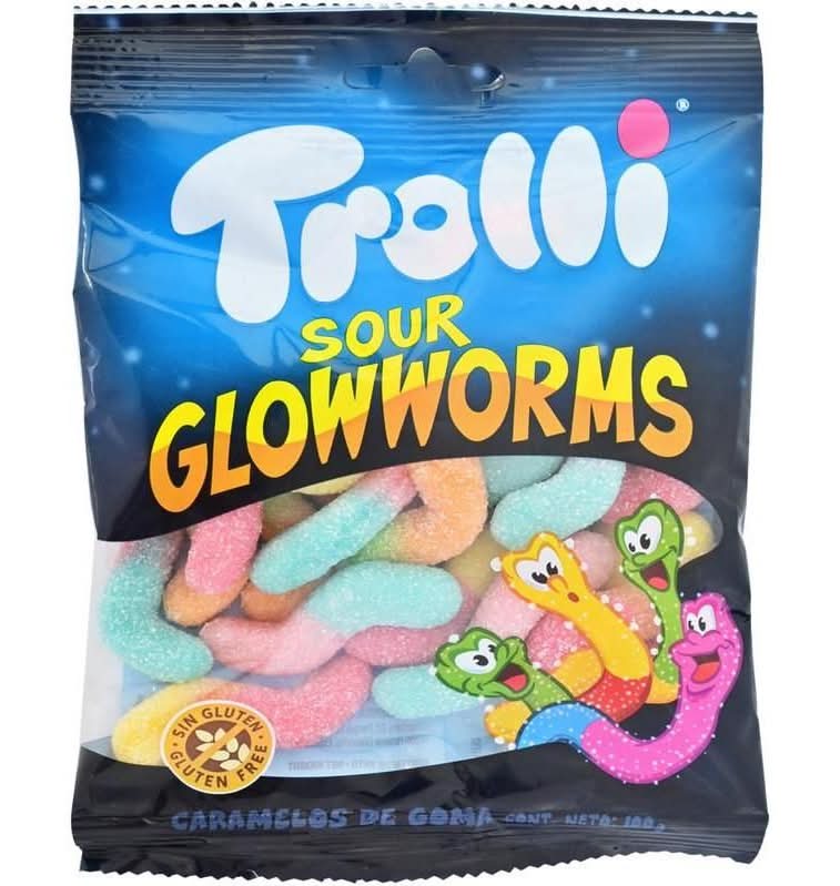 Gomitas Trolli Glowworms 100 g