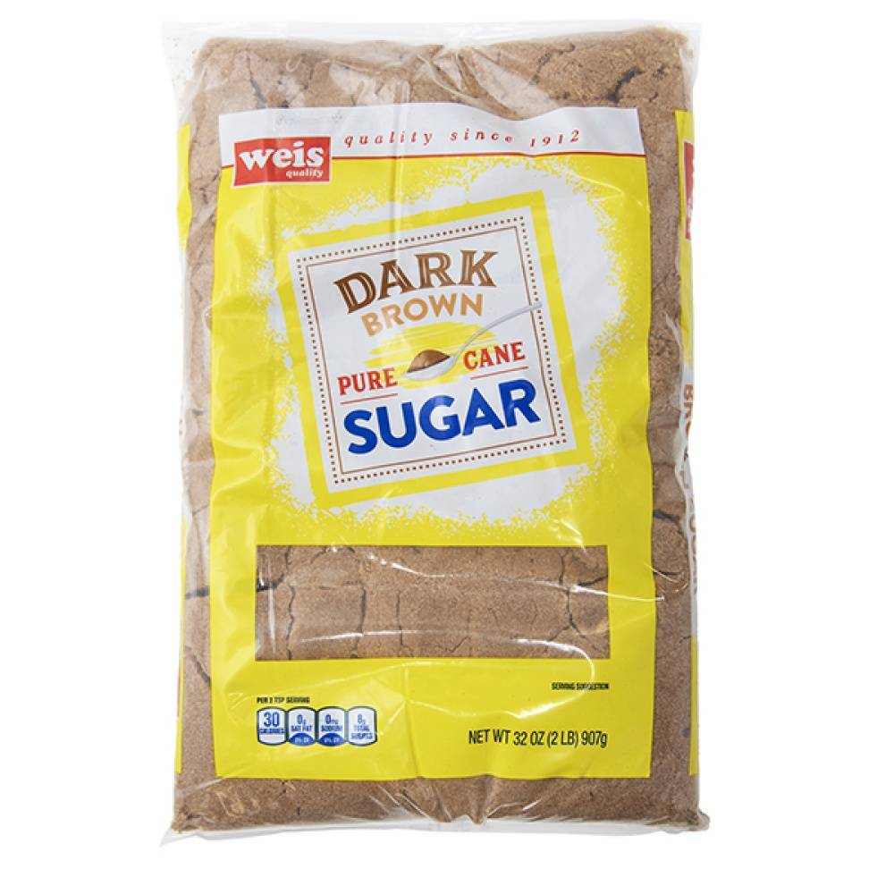 Weis Quality Sugar Brown Sugar - Pure Cane Dark