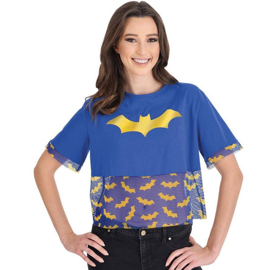Adult Cropped Batgirl T-Shirt - DC Comics - Size - L/XL
