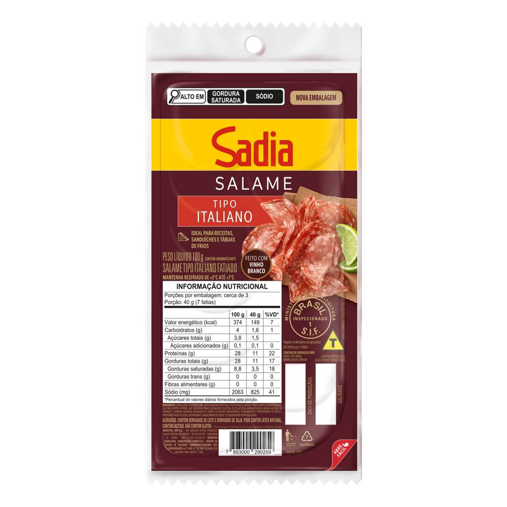 Sadia salame tipo italiano fatiado (100 g)