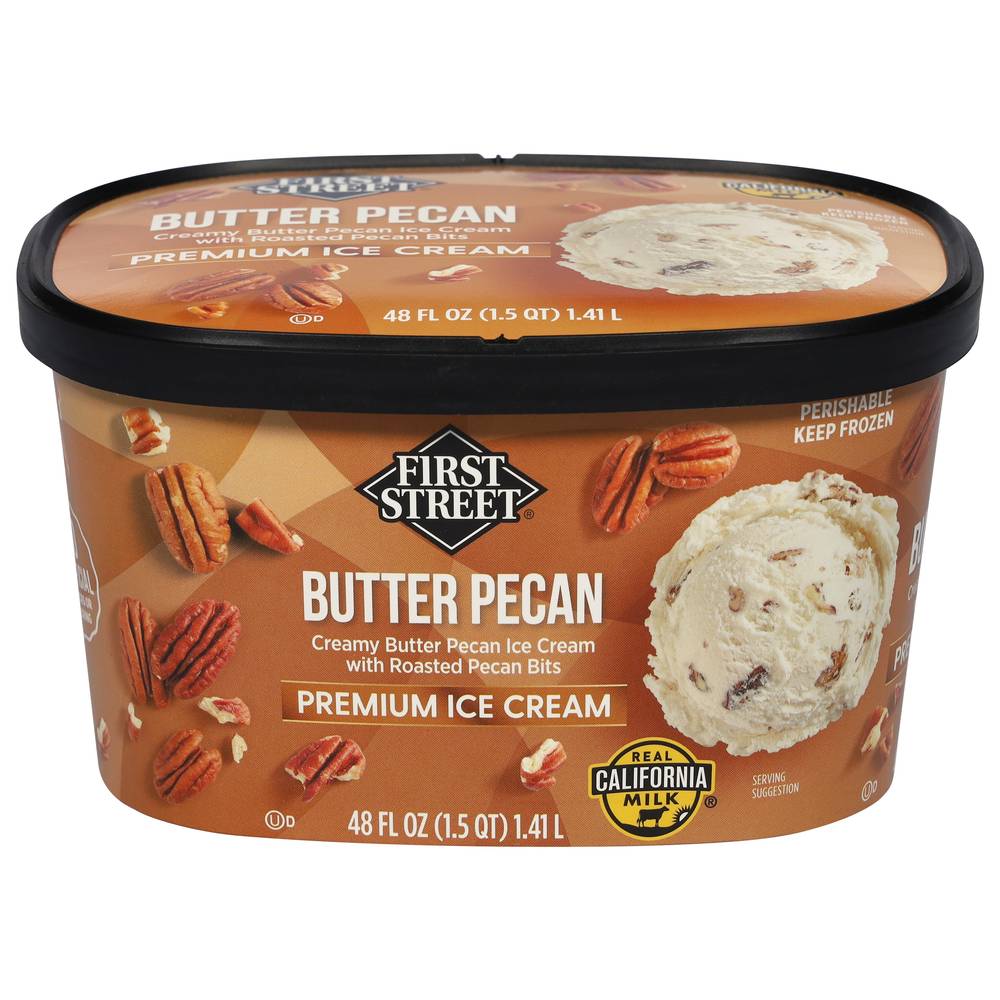 First Street Butter Pecan Ice Cream (48 fl oz)