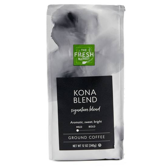 The Fresh Market Kona Blend Signature Blend Ground Coffee (12 oz)
