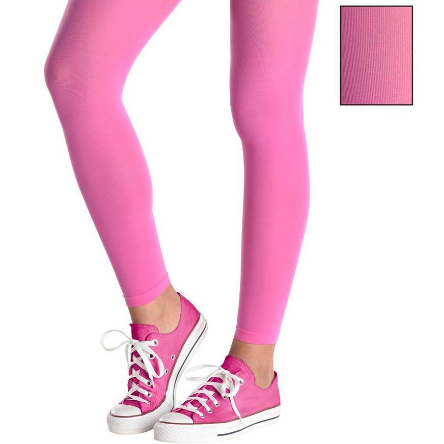 Party City Footless Tights (female/pink)