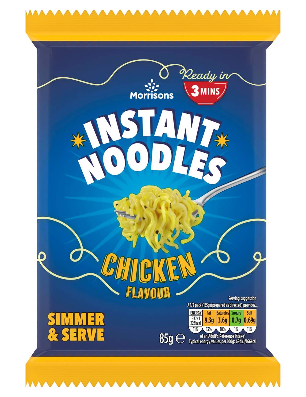 Morrisons Chicken Flavour Instant Noodles 85G