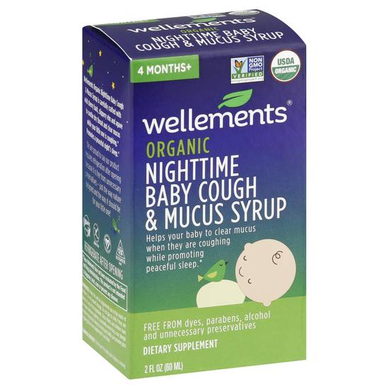 Wellements Organic Nighttime Baby Cough & Mucus Syrup