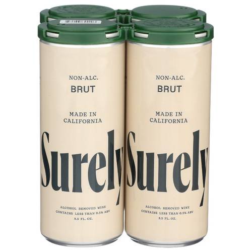 Surely Non-Alcoholic Sparkling Brut 4 Pack Cans