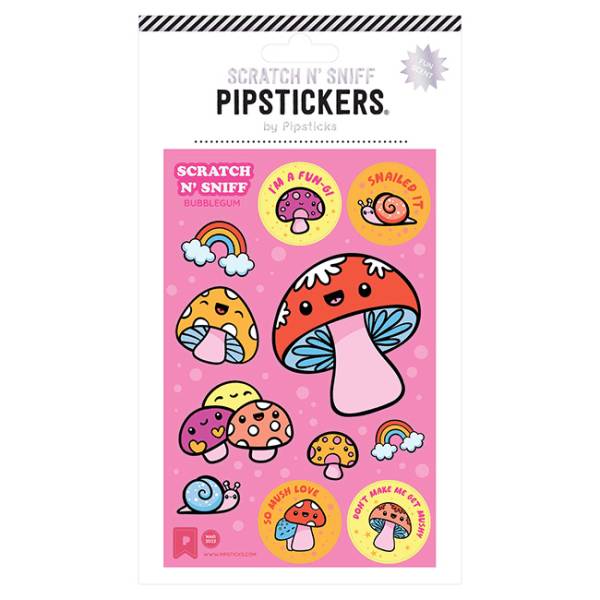 Pipsticks Scratch 'n Sniff Stickers, 4" x 6", Fun Guys