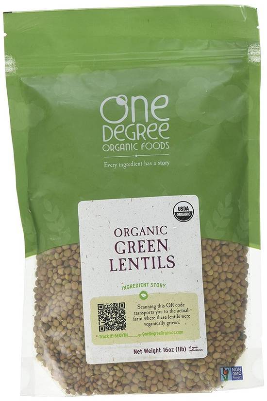 One Degree Organic Foods Organic Green Lentils