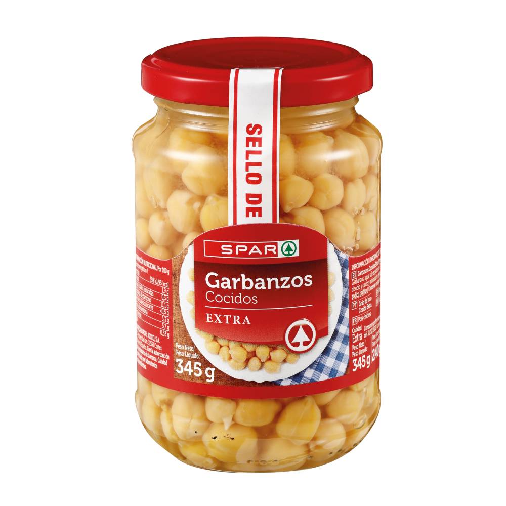 Garbanzos Spar Cocidos Tarro 305Gr